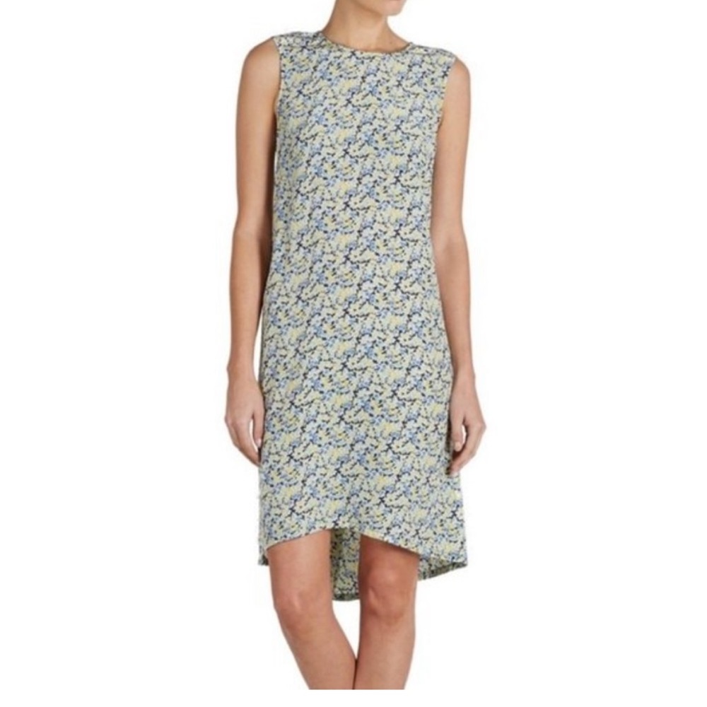 Equipment 100% Silk Floral Hi-lo Sleeveless Dress